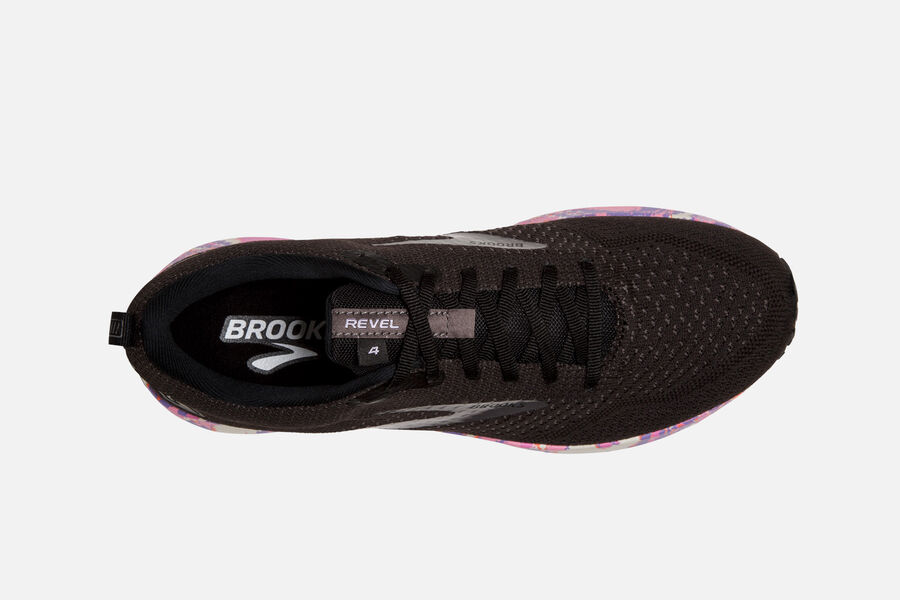 Brooks Running Shoes Mens Black - Revel 4 Road - 5312-DVTZC